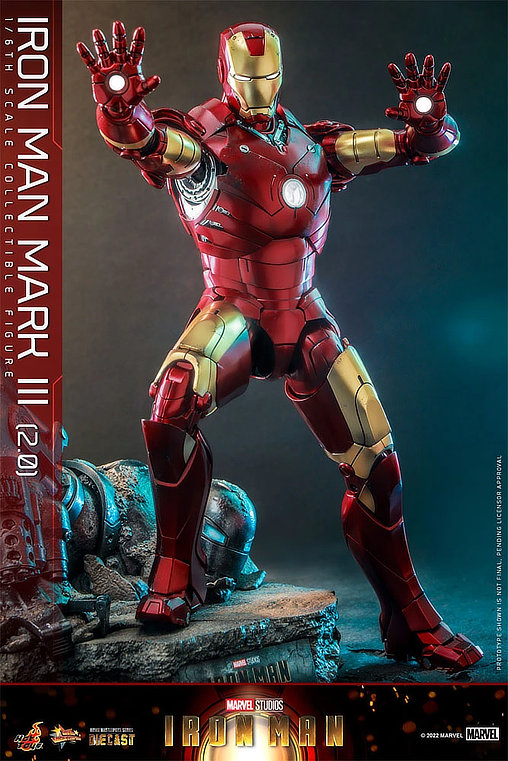 Iron Man 1: Iron Man Mark III 2.0, 1/6 Figur von Hot Toys