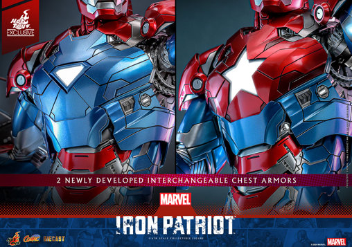 Iron Man: Iron Patriot - DieCast, 1/6 Figur von Hot Toys