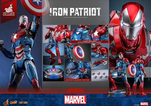 Iron Man: Iron Patriot - DieCast, 1/6 Figur von Hot Toys