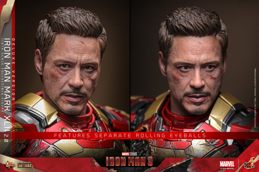 Iron Man 3: Iron Man Mark XLII 2.0 - Deluxe - DieCast, 1/6 Figur von Hot Toys