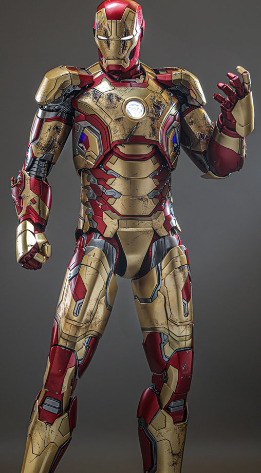 Iron Man 3: Iron Man Mark XLII 2.0 - Deluxe - DieCast, 1/6 Figur von Hot Toys