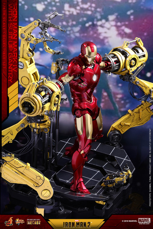 Iron Man 2: Iron Man Mark IV with Suit-Up Gantry von Hot Toys, weitere Produktansicht 1
