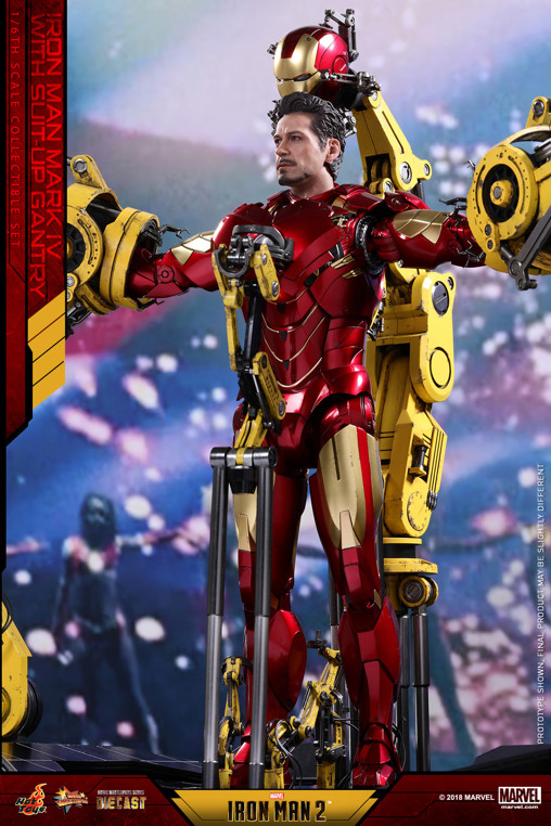 Iron Man 2: Iron Man Mark IV with Suit-Up Gantry von Hot Toys, weitere Produktansicht 4