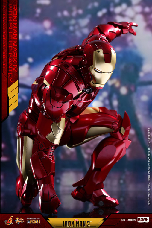 Iron Man 2: Iron Man Mark IV with Suit-Up Gantry von Hot Toys, weitere Produktansicht 8