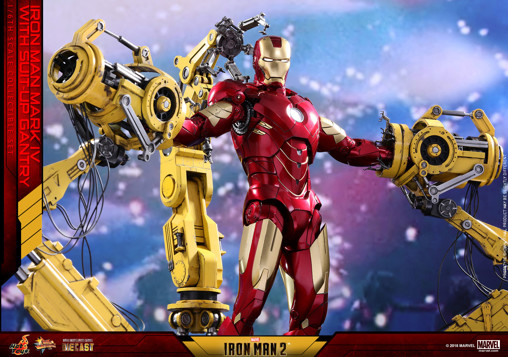 Iron Man 2: Iron Man Mark IV with Suit-Up Gantry von Hot Toys, weitere Produktansicht 18