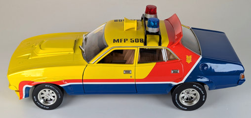 Mad Max 1: Max Rockatansky 1974 Ford Falcon XB Interceptor, Fertig-Modell von Greenlight