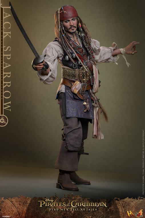 Pirates of the Caribbean - Dead Men Tell No Tales: Jack Sparrow, 1/6 Figur von Hot Toys