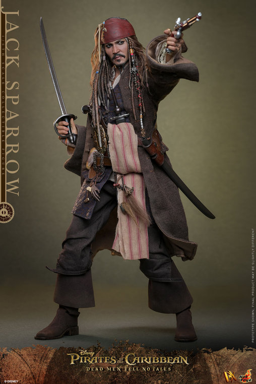 Pirates of the Caribbean - Dead Men Tell No Tales: Jack Sparrow, 1/6 Figur von Hot Toys