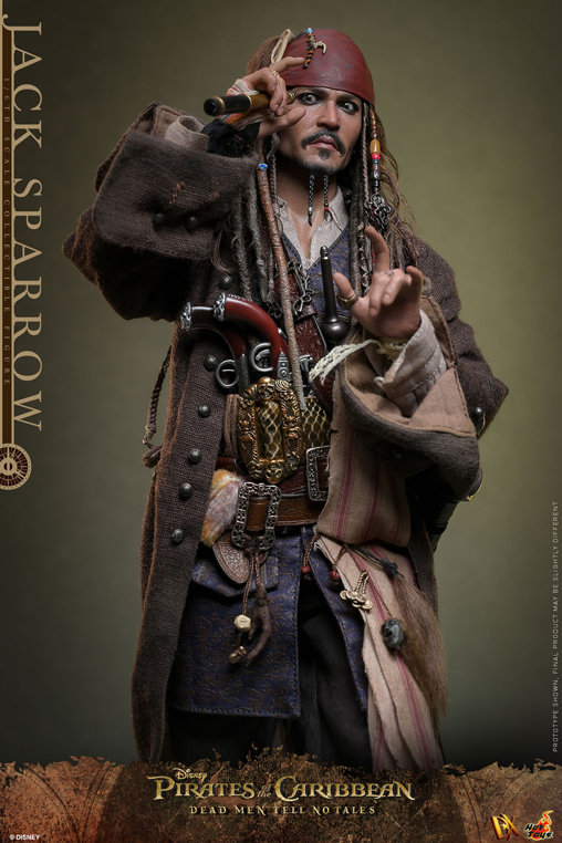 Pirates of the Caribbean - Dead Men Tell No Tales: Jack Sparrow, 1/6 Figur von Hot Toys