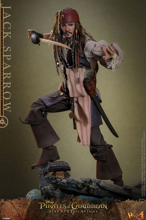 Pirates of the Caribbean - Dead Men Tell No Tales: Jack Sparrow, 1/6 Figur von Hot Toys