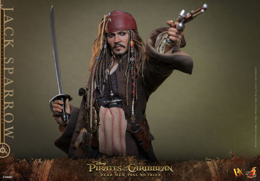 Pirates of the Caribbean - Dead Men Tell No Tales: Jack Sparrow, 1/6 Figur von Hot Toys