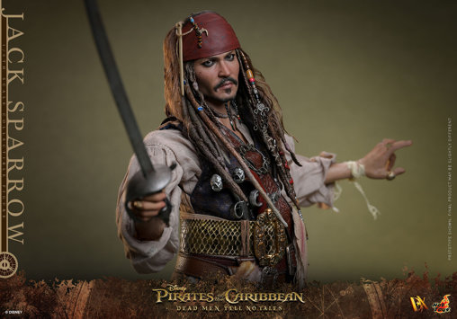 Pirates of the Caribbean - Dead Men Tell No Tales: Jack Sparrow, 1/6 Figur von Hot Toys
