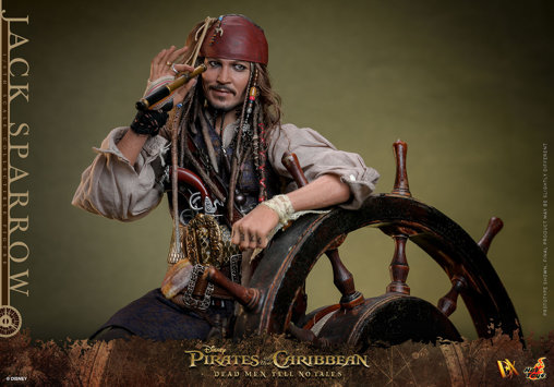 Pirates of the Caribbean - Dead Men Tell No Tales: Jack Sparrow, 1/6 Figur von Hot Toys