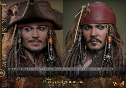 Pirates of the Caribbean - Dead Men Tell No Tales: Jack Sparrow, 1/6 Figur von Hot Toys
