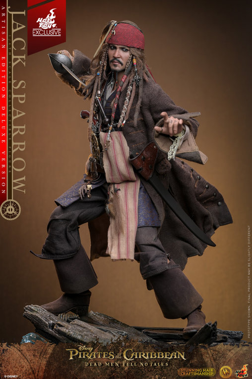Pirates of the Caribbean - Dead Men Tell No Tales: Jack Sparrow - Artisan Deluxe, 1/6 Figur von Hot Toys