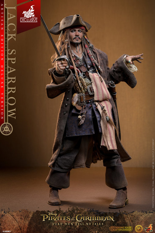 Pirates of the Caribbean - Dead Men Tell No Tales: Jack Sparrow - Artisan Deluxe, 1/6 Figur von Hot Toys