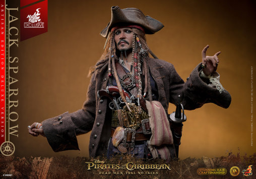 Pirates of the Caribbean - Dead Men Tell No Tales: Jack Sparrow - Artisan Deluxe, 1/6 Figur von Hot Toys
