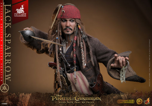 Pirates of the Caribbean - Dead Men Tell No Tales: Jack Sparrow - Artisan Deluxe, 1/6 Figur von Hot Toys