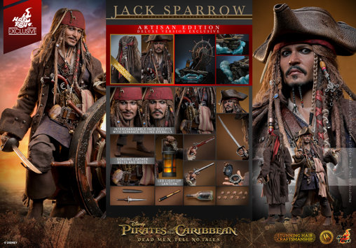 Pirates of the Caribbean - Dead Men Tell No Tales: Jack Sparrow - Artisan Deluxe, 1/6 Figur von Hot Toys