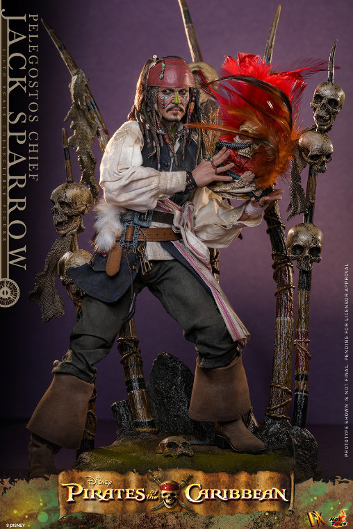 Pirates of the Caribbean - Dead Mans Chest: Pelegostos Chief Jack Sparrow, 1/6 Figur von Hot Toys