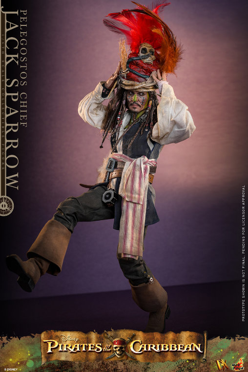Pirates of the Caribbean - Dead Mans Chest: Pelegostos Chief Jack Sparrow, 1/6 Figur von Hot Toys