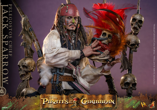 Pirates of the Caribbean - Dead Mans Chest: Pelegostos Chief Jack Sparrow, 1/6 Figur von Hot Toys