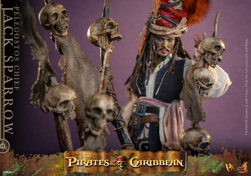 Pirates of the Caribbean - Dead Mans Chest: Pelegostos Chief Jack Sparrow, 1/6 Figur von Hot Toys