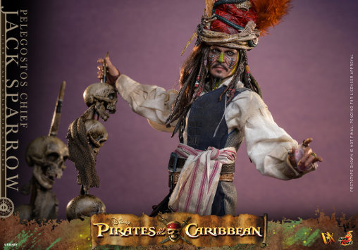 Pirates of the Caribbean - Dead Mans Chest: Pelegostos Chief Jack Sparrow, 1/6 Figur von Hot Toys