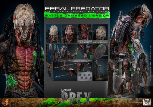 Prey: Feral Predator - Battle Damaged, 1/6 Figur von Hot Toys