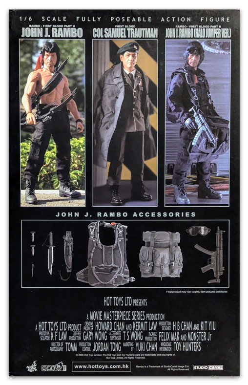 Rambo 2: Rambo - Halo Jumper Version, 1/6 Figur von Hot Toys
