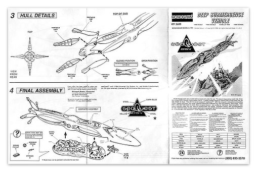 SeaQuest: SeaQuest DSV, Modell-Bausatz von Monogram