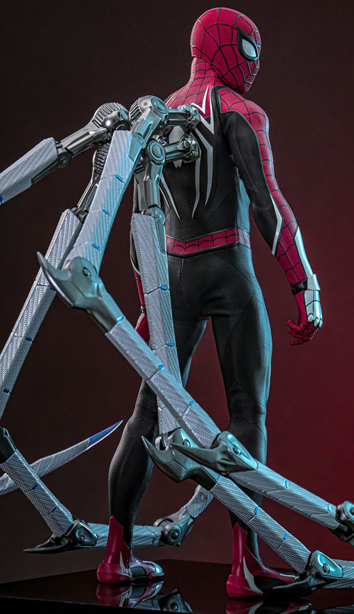 Marvels Spider-Man 2: Peter Parker - Advanced Suit 2.0 - Red and Black Suit Style, 1/6 Figur von Hot Toys