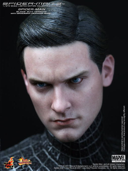 Spider-Man 3: Black Suit Spider-Man mit Sandman Diorama, 1/6 Figur von Hot Toys