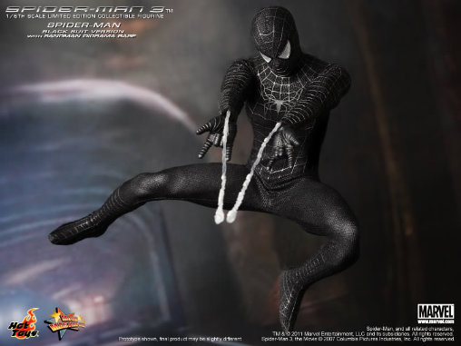 Spider-Man 3: Black Suit Spider-Man mit Sandman Diorama, 1/6 Figur von Hot Toys