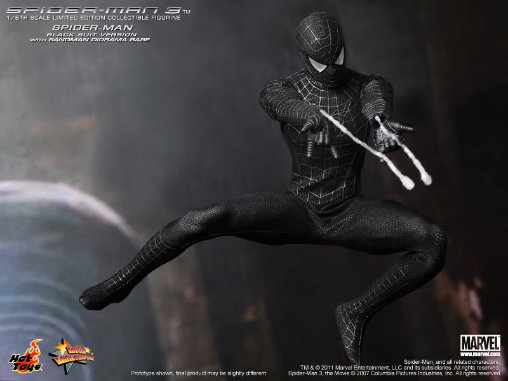 Spider-Man 3: Black Suit Spider-Man mit Sandman Diorama, 1/6 Figur von Hot Toys