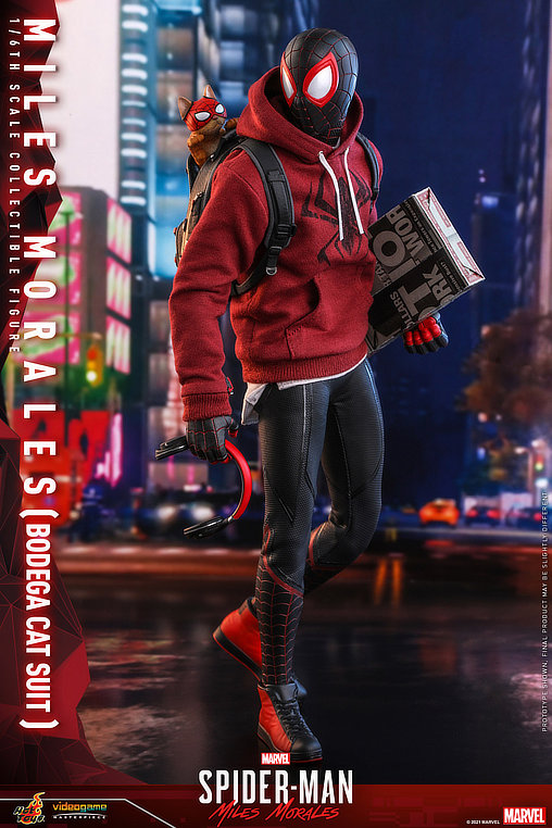 Marvels Spider-Man: Miles Morales - Bodega Cat Suit, 1/6 Figur von Hot Toys