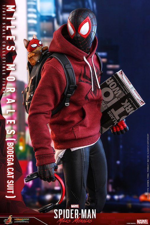 Marvels Spider-Man: Miles Morales - Bodega Cat Suit, 1/6 Figur von Hot Toys