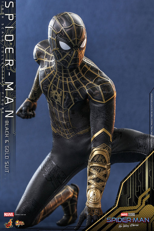 Spider-Man - No Way Home: Spider-Man - Black and Gold Suit, 1/6 Figur von Hot Toys