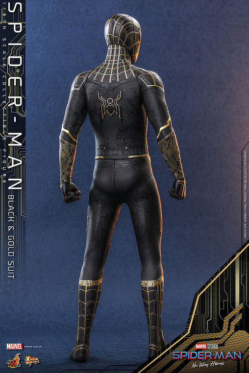 Spider-Man - No Way Home: Spider-Man - Black and Gold Suit, 1/6 Figur von Hot Toys