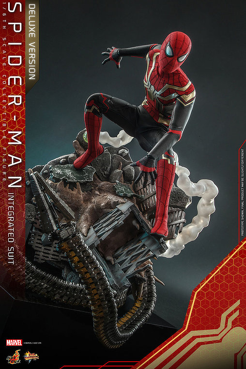 Spider-Man - No Way Home: Spider-Man - Integrated Suit - Deluxe, 1/6 Figur von Hot Toys