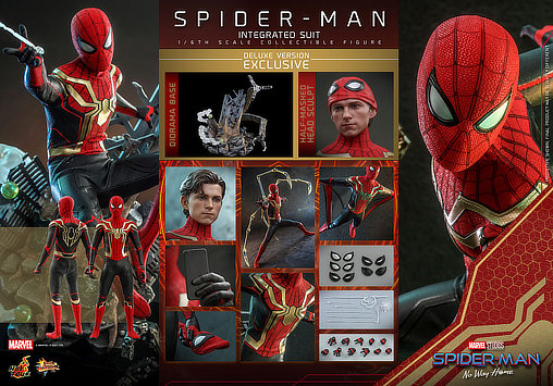Spider-Man - No Way Home: Spider-Man - Integrated Suit - Deluxe, 1/6 Figur von Hot Toys