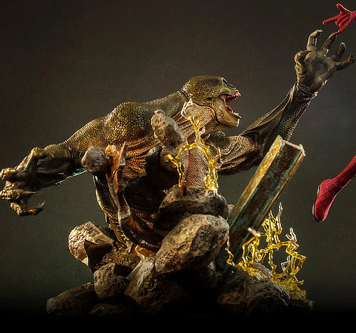 Spider-Man - No Way Home: Lizard Diorama Base, 1/6 Figur von Hot Toys