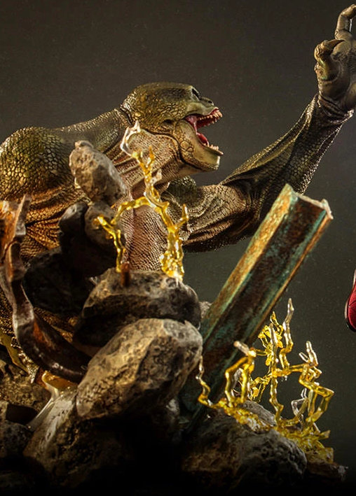 Spider-Man - No Way Home: Lizard Diorama Base, 1/6 Figur von Hot Toys