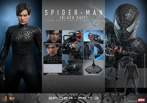 Spider-Man 3: Spider-Man - Black Suit, 1/6 Figur von Hot Toys