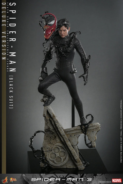 Spider-Man 3: Spider-Man - Black Suit - Deluxe, 1/6 Figur ... https://spaceart.de/produkte/spm039-spider-man-3-black-suit-deluxe-figur-hot-toys.php