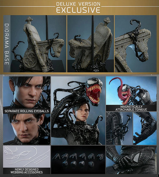 Spider-Man 3: Spider-Man - Black Suit - Deluxe, 1/6 Figur von Hot Toys
