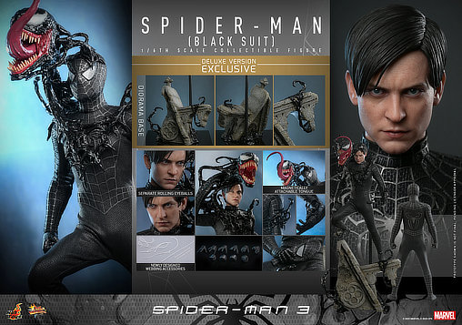 Spider-Man 3: Spider-Man - Black Suit - Deluxe, 1/6 Figur von Hot Toys