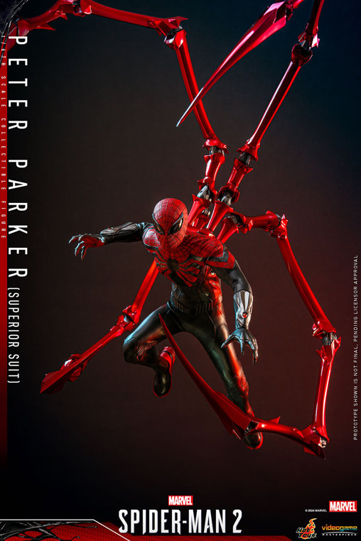 Marvels Spider-Man 2: Peter Parker - Superior Suit, 1/6 Figur von Hot Toys