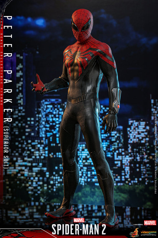 Marvels Spider-Man 2: Peter Parker - Superior Suit, 1/6 Figur von Hot Toys