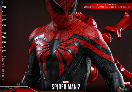 Marvels Spider-Man 2: Peter Parker - Superior Suit, 1/6 Figur von Hot Toys
